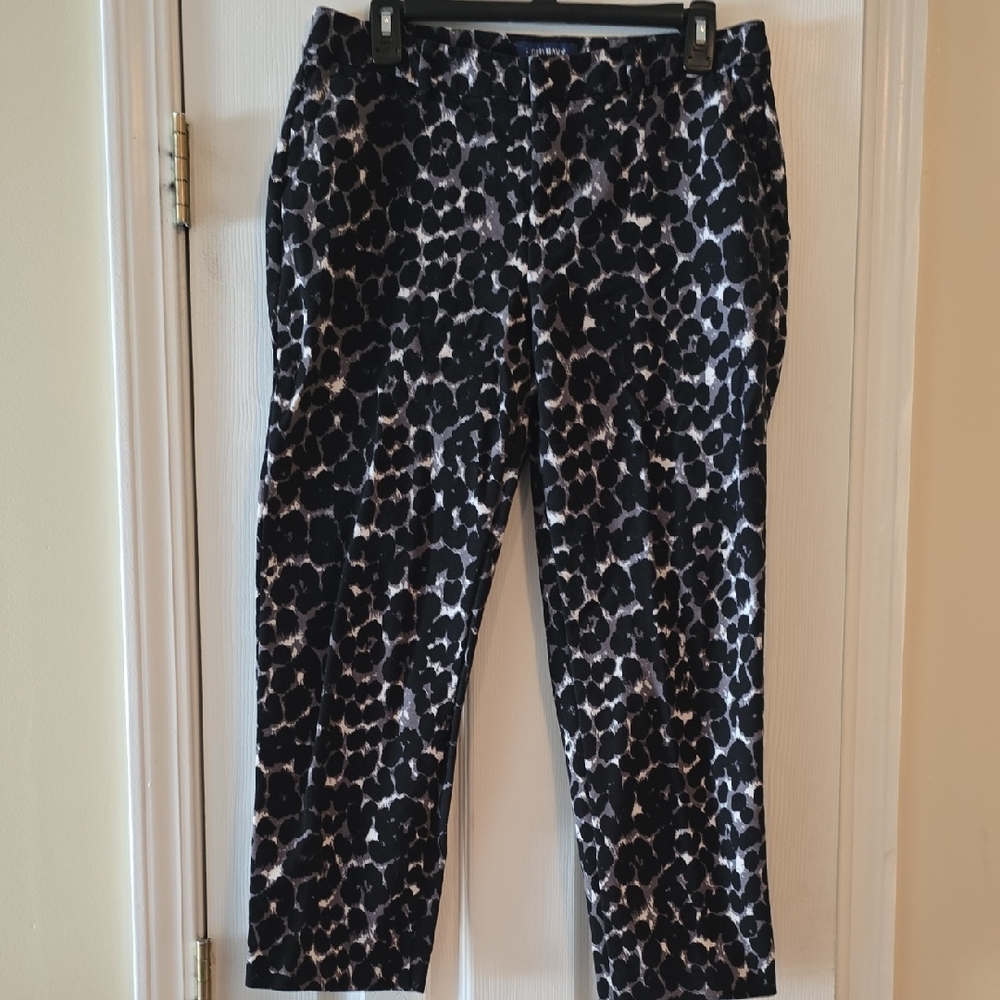 Stylish Black and White Leopard Print Men's Pants
